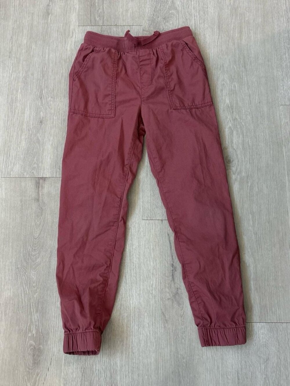Jumping Beans Boys Size 10 Pull-On Twill Jogger Pants Burgundy